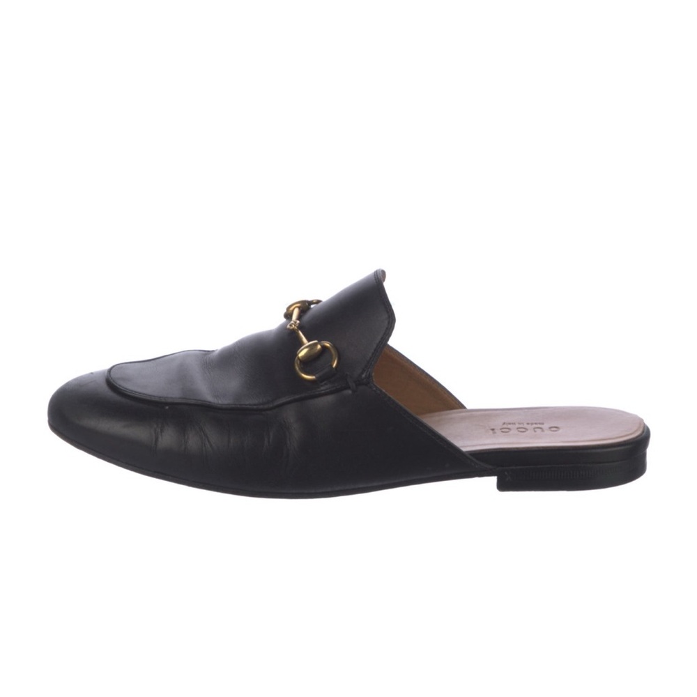 Gucci Black Leather mules slides for Women